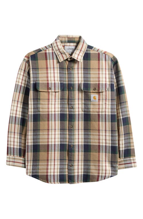 Carhartt Work In Progress Tamblyn Plaid Cotton Flannel Button-up Shirt In Multi