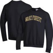 Champion Men's Champion Black Wake Forest Demon Deacons Basic Arch Fleece Pullover Sweatshirt