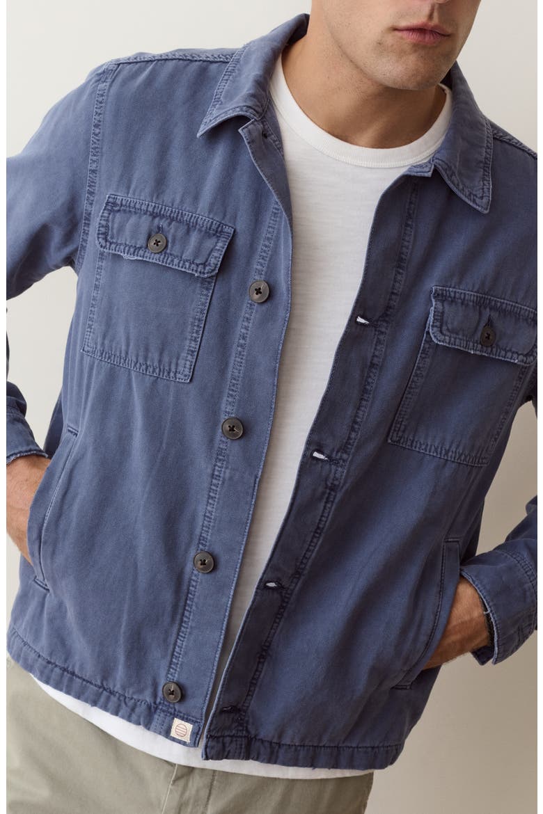Patrick Cotton Overshirt, Alternate, color, FRENCH BLUE