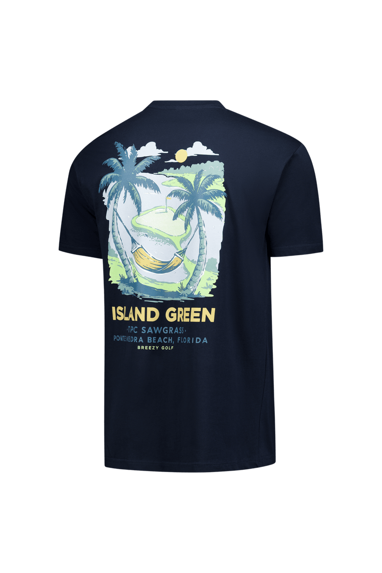 Men's Breezy Golf Black THE PLAYERS The Island Green T-Shirt, Alternate, color, Black