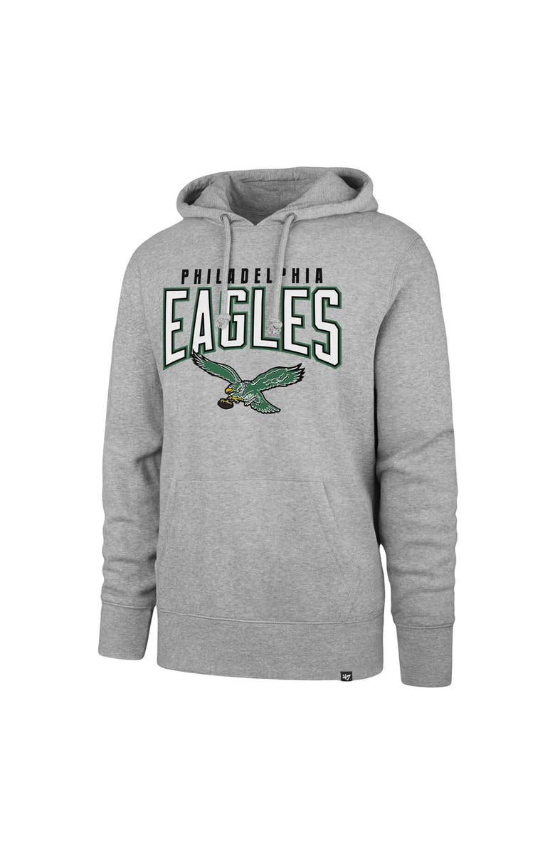 '47 Men's '47 Gray Philadelphia Eagles Headline Pullover Hoodie, Alternate, color, 