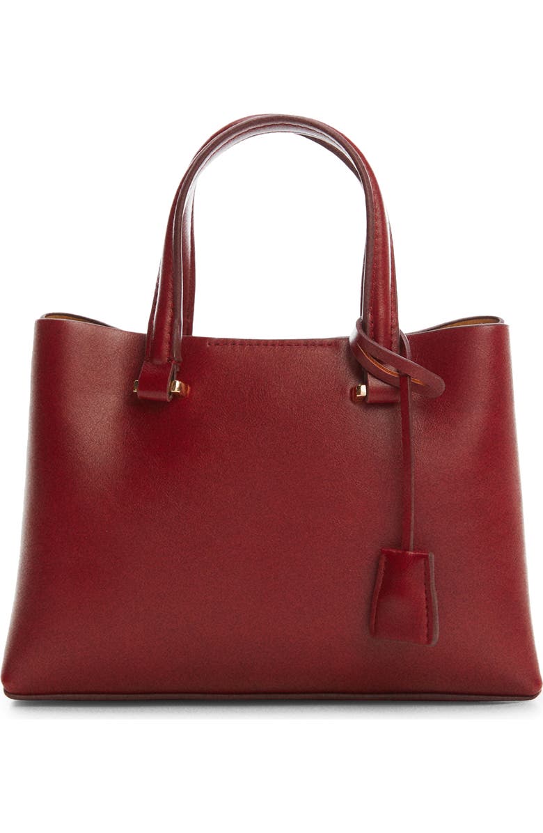 MANGO Double Compartment Faux Leather Convertible Crossbody Bag, Main, color,