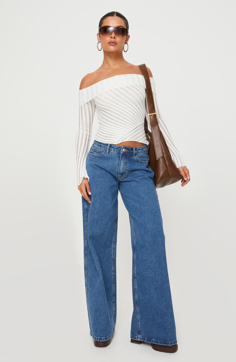 Princess Polly Cloud Off the Shoulder Sweater, Alternate, color,