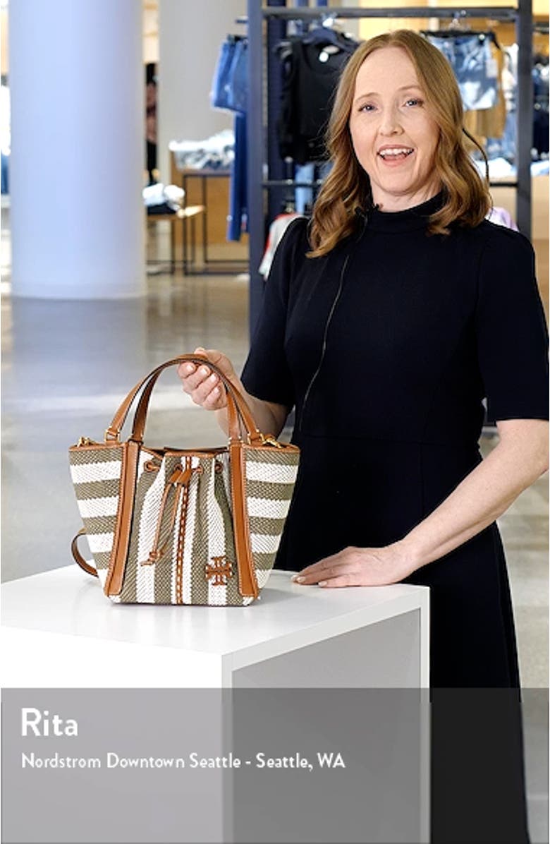 McGraw Stripe Dragonfly Drawstring Satchel, sales video thumbnail