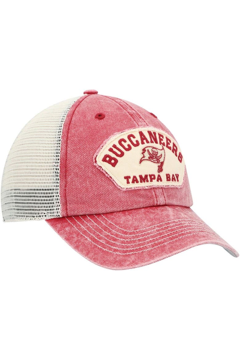 Men's '47 Red/White Tampa Bay Buccaneers Denali Trucker Clean Up Snapback Hat, Alternate, color, Red