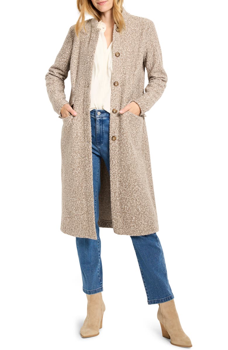 NIC+ZOE Tweed Knit Topcoat, Main, color, Neutral Multi