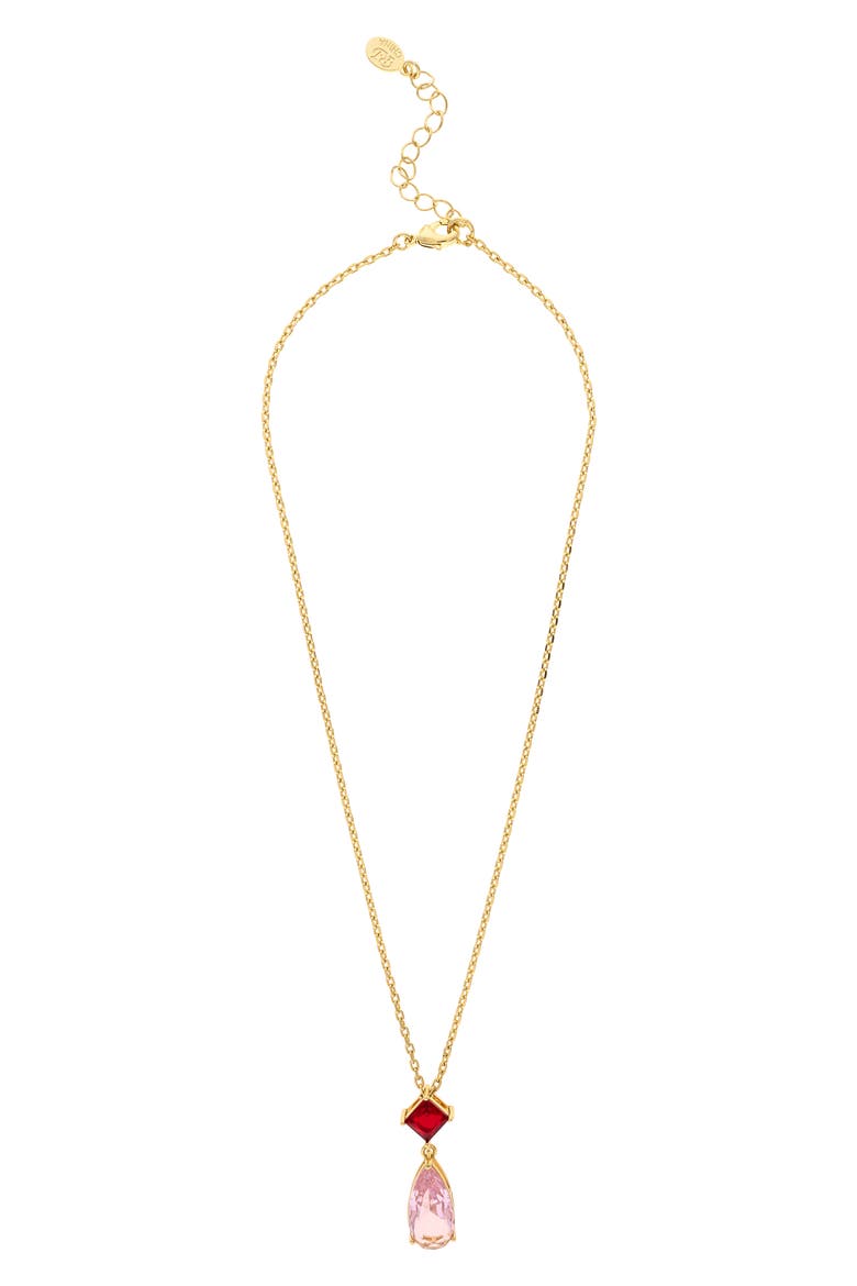 Cubic Zirconia Pendant Necklace, Main, color, RUBY PINK