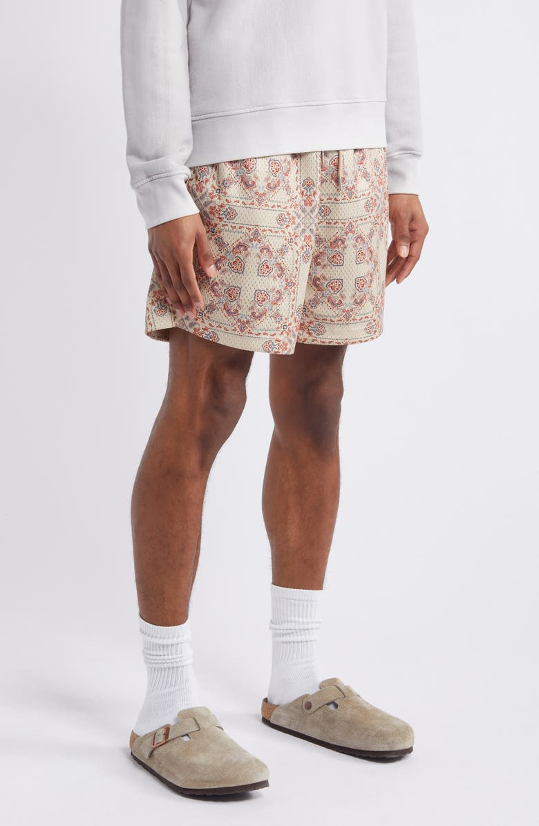 PacSun Aaron Bandana Print Mesh Drawstring Shorts, Alternate, color, 