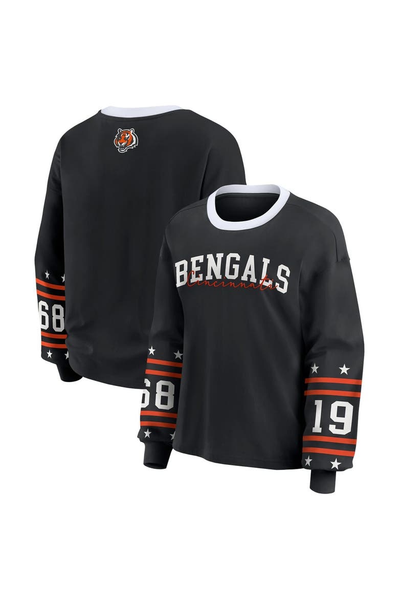Women's WEAR by Erin Andrews  Black Cincinnati Bengals Sport Long-Sleeve T-Shirt, Main, color, Black