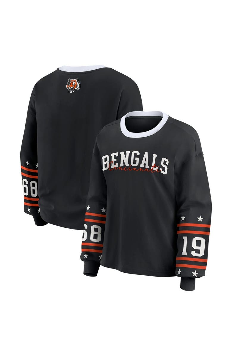 WEAR by Erin Andrews Women's WEAR by Erin Andrews  Black Cincinnati Bengals Sport Long-Sleeve T-Shirt, Main, color, Black