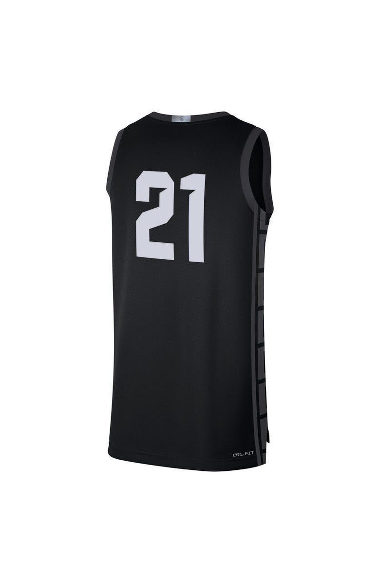 Nike Men's Nike #21 Black Michigan State Spartans Limited Basketball Jersey, Alternate, color,