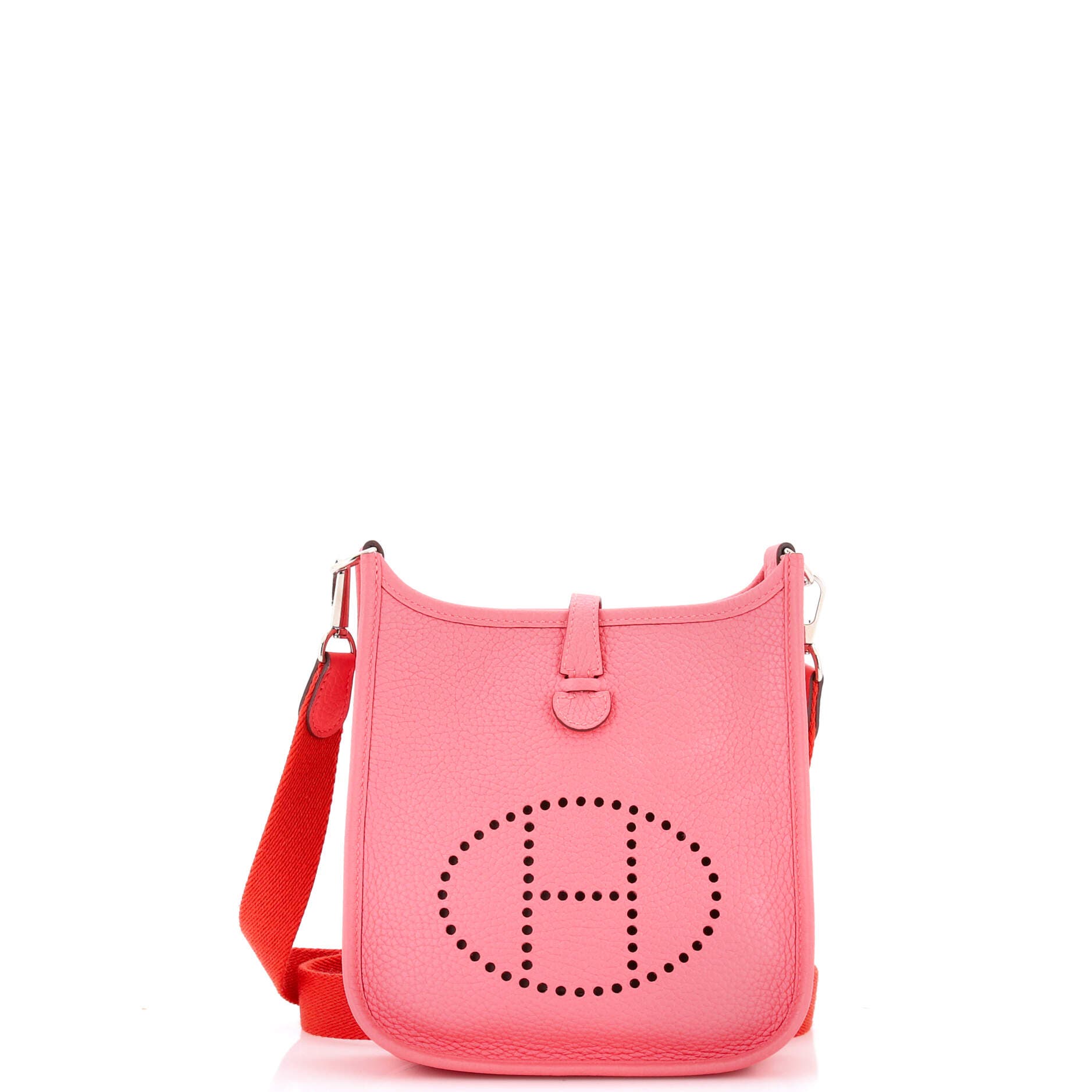 Pre-Owned Hermes Evelyne Bag Gen III Clemence TPM, Main, color, Rose Azalee