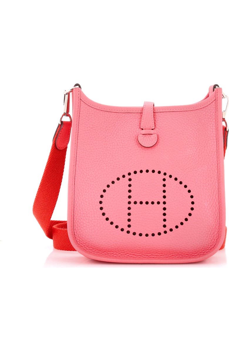 Pre-Owned Hermes Evelyne Bag Gen III Clemence TPM, Main, color, Rose Azalee