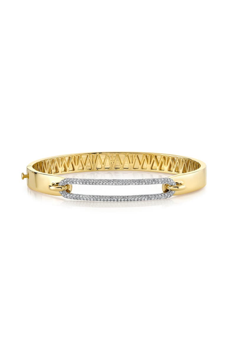 Michael M Luxe Link Pave Bangle Bracelet, Main, color, Yellow Gold