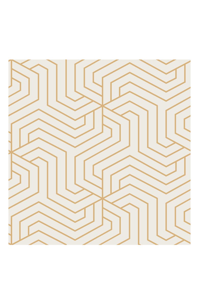 Wallpops Ramsey Cream Peel & Stick Wallpaper, Main, color, Yellow