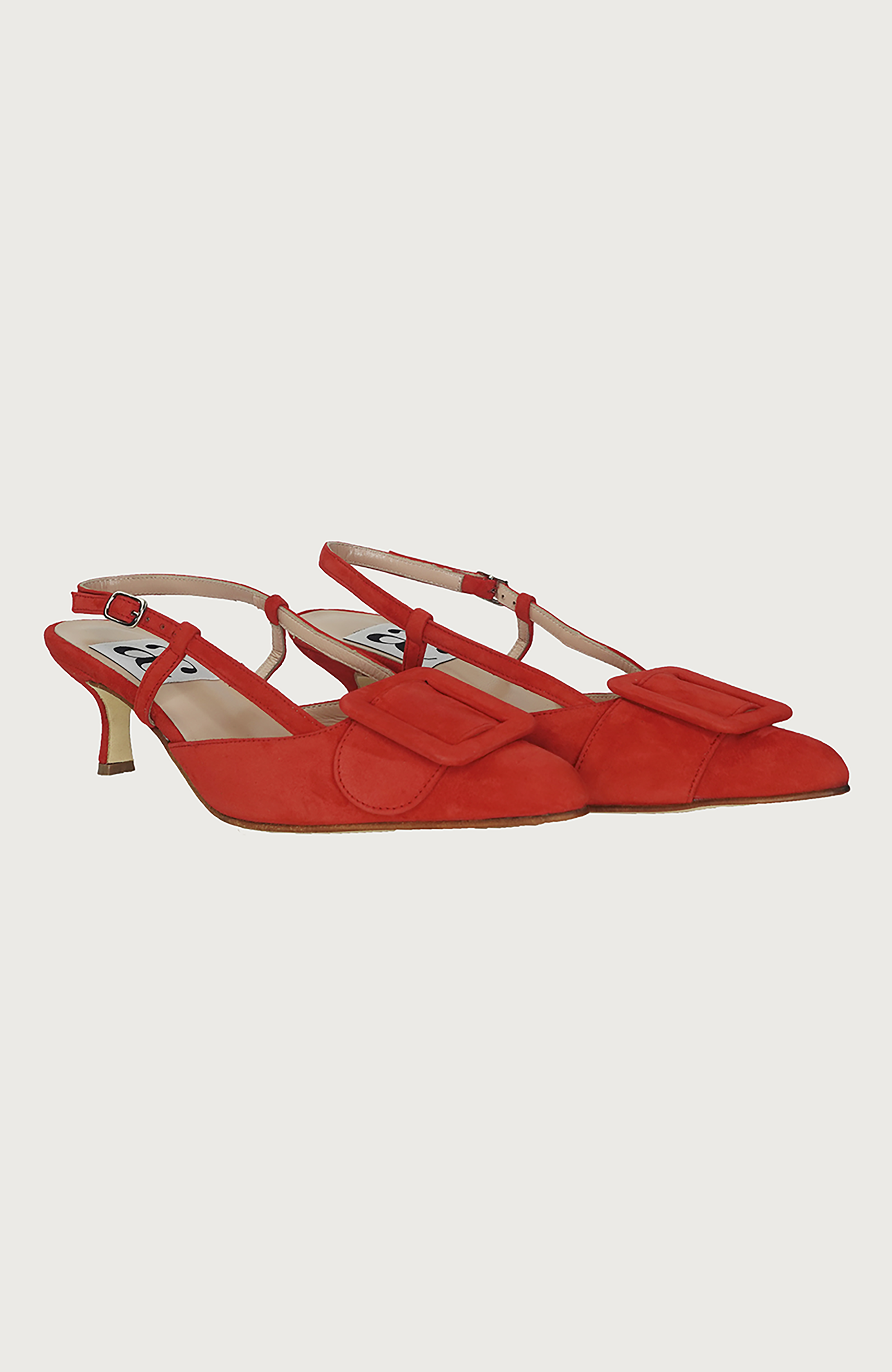 Andrea Carrano Shoes Mia Slingback Kitten Heel, Alternate, color, Red-Orange