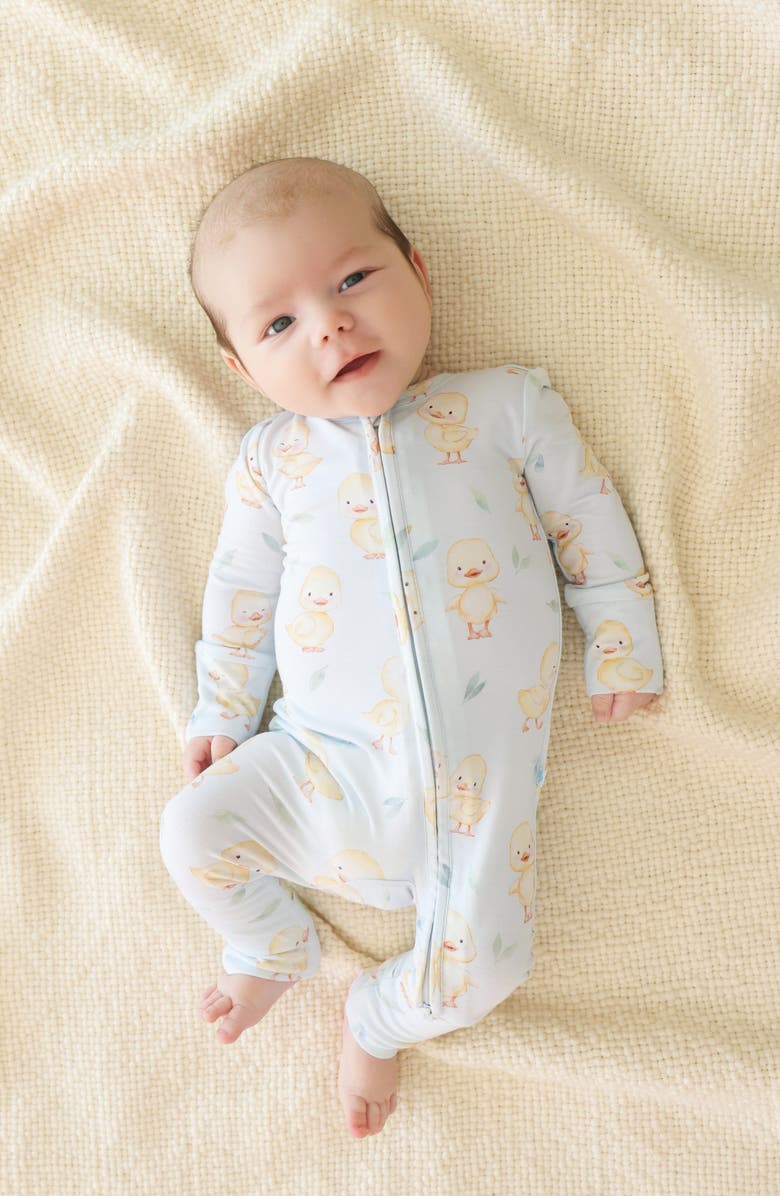 Posh Peanut Edwin Convertible Zip Footie, Alternate, color, Blue