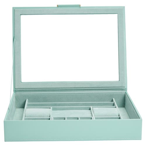 Wolf Sophia Jewelry Box With Window In Green