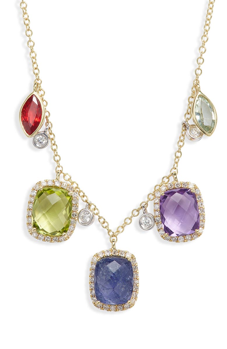 Meira T Semiprecious Stone & Diamond Necklace, Main, color,