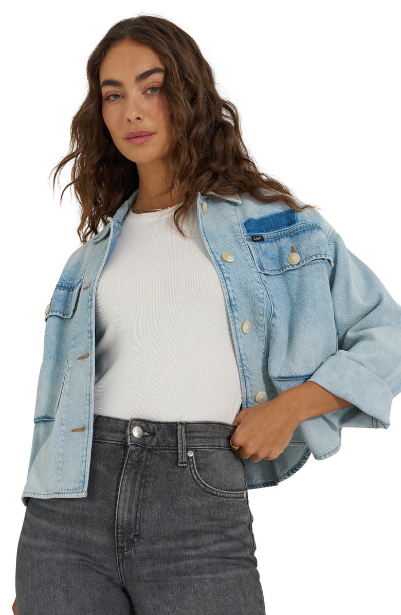 Lee Utility Overshirt, Alternate, color, Soften Up