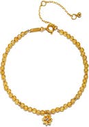 Satya Jewelry Citrine Lotus November Birthstone Bracelet
