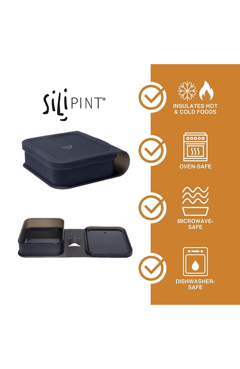 Silipint Silicone Go Go Bowls 2pk, Alternate, color, Black