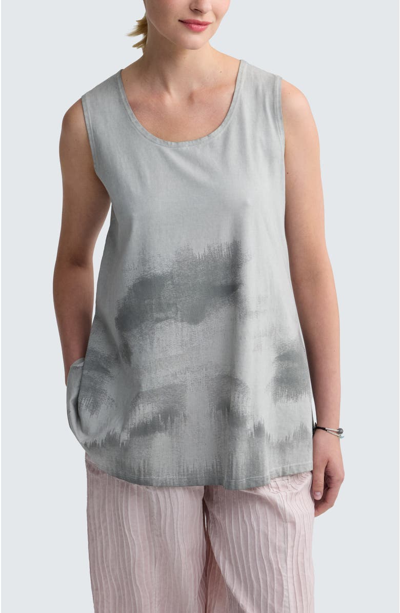 LUUKAA Edrie Garment-Dyed Tank Top, Main, color, Ash Grey