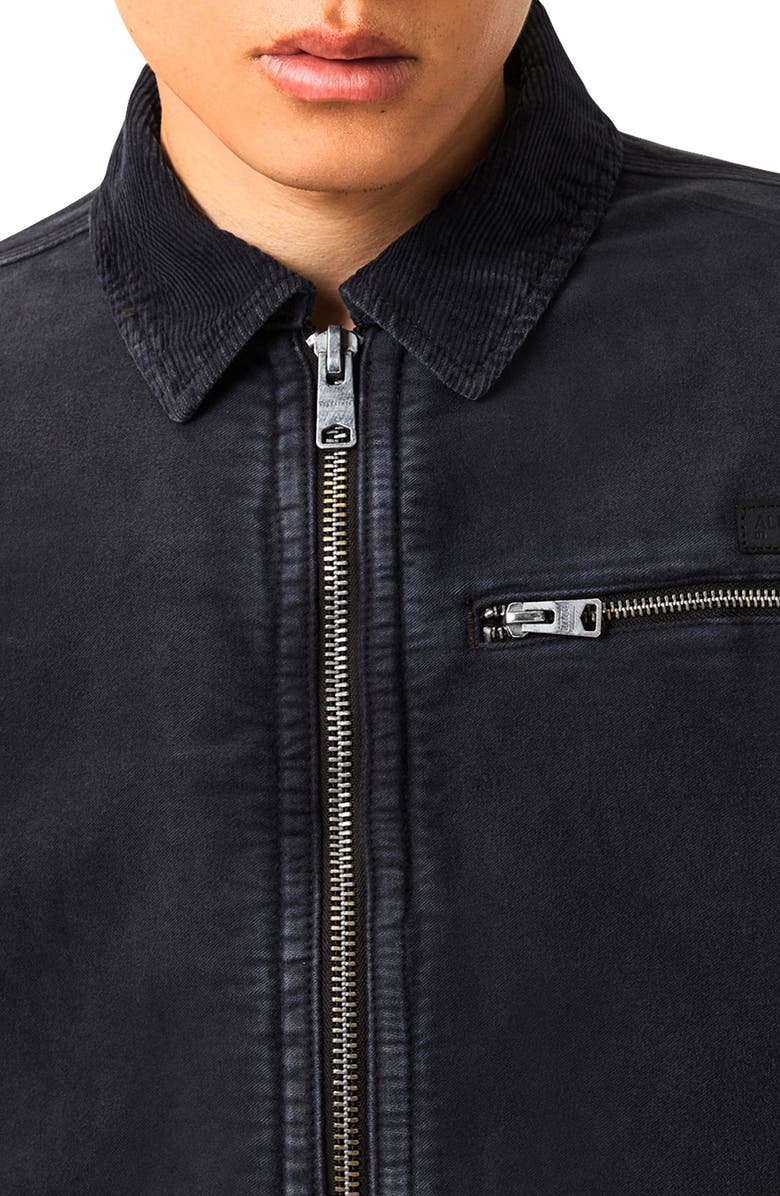 AllSaints Rothwell Denim Jacket, Alternate, color, Onyx Black