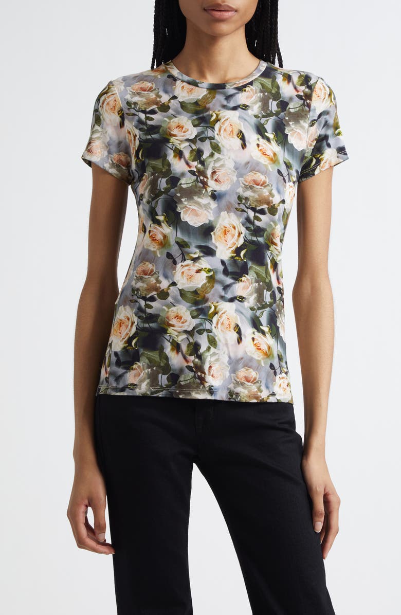 L'AGENCE Ressi Floral Print T-Shirt, Main, color,