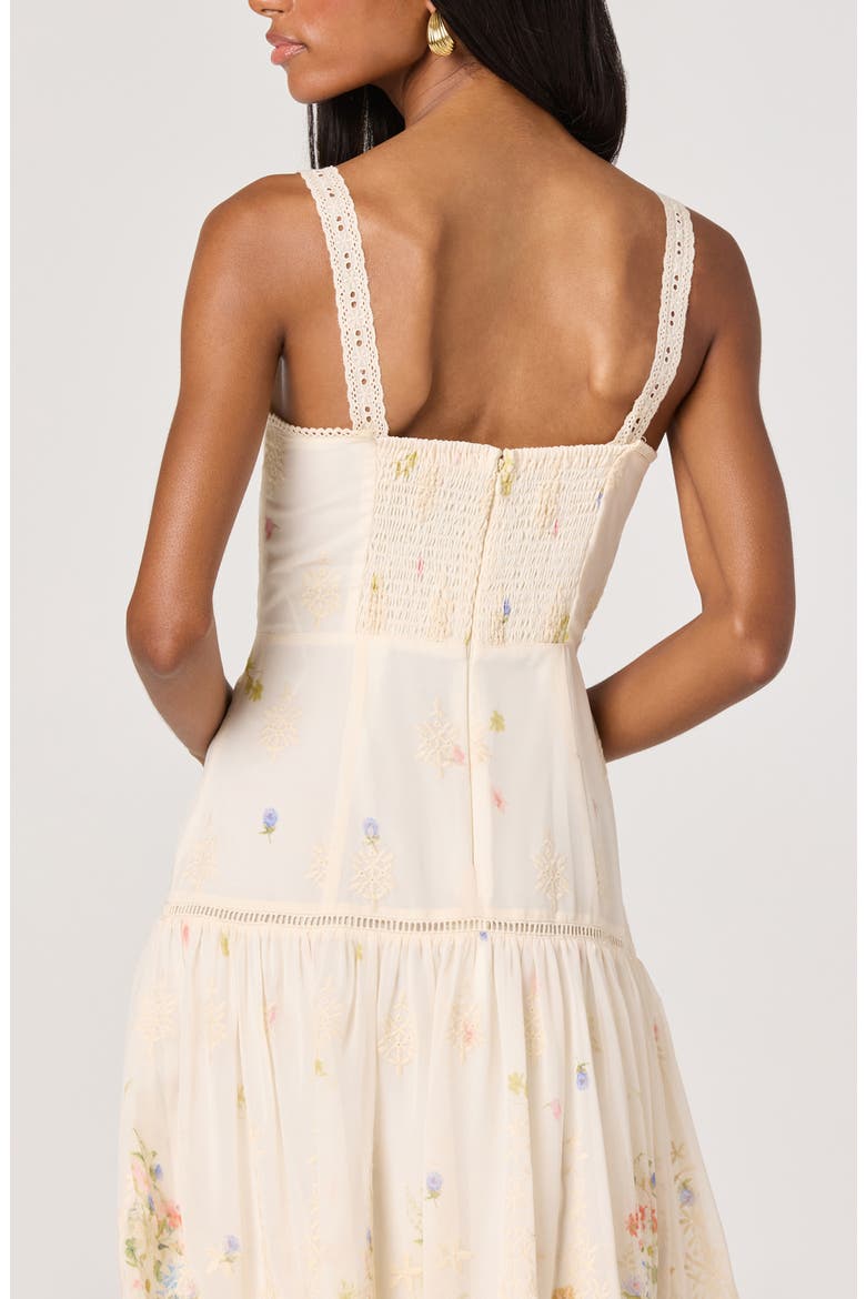 Pellagia Eyelet Maxi Dress, Alternate, color, CREAM MULTI FLORAL