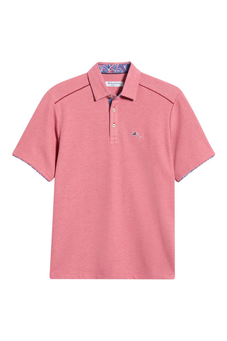 Geo Rio 5 O'Clock IslandZone® Polo, Alternate, color, RASPBERRY WINE HEATHER