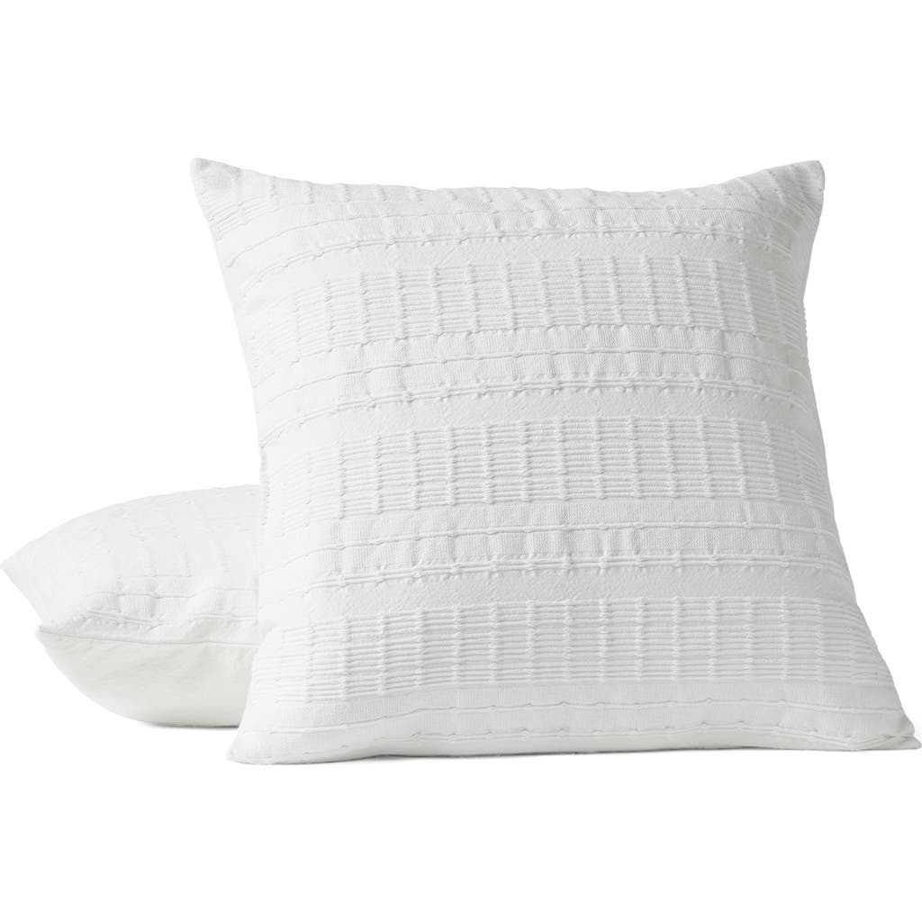 Coyuchi Sea Ridge Accent Pillow Cover In White