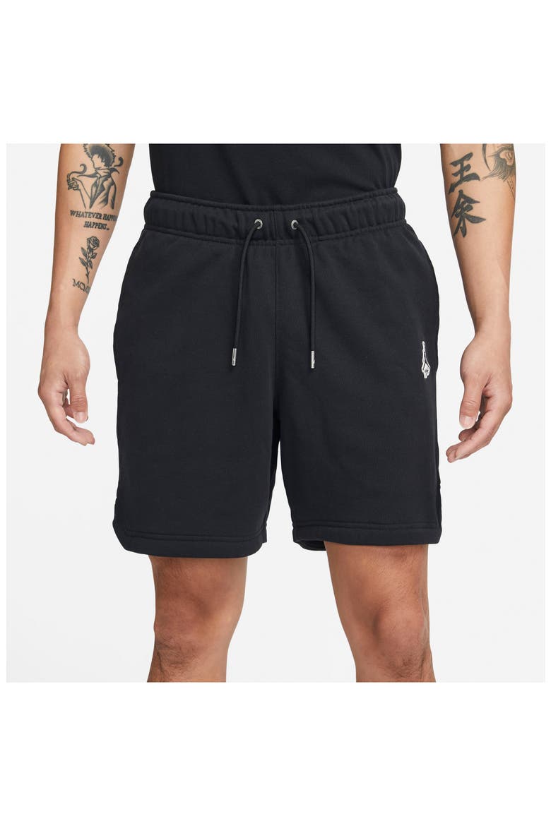 Essential Fleece Shorts, Alternate, color, BLACK/ SAIL