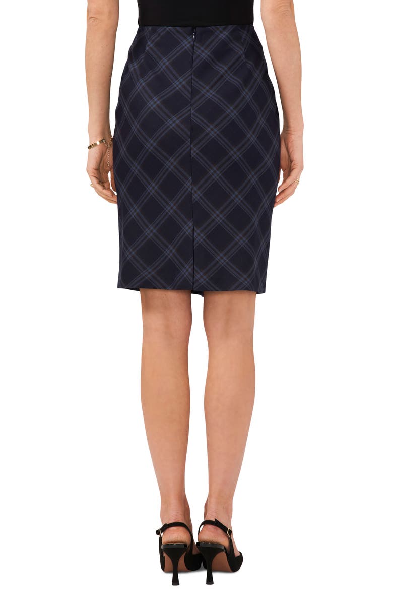 Vince Camuto Plaid Pencil Skirt, Alternate, color, Dusk