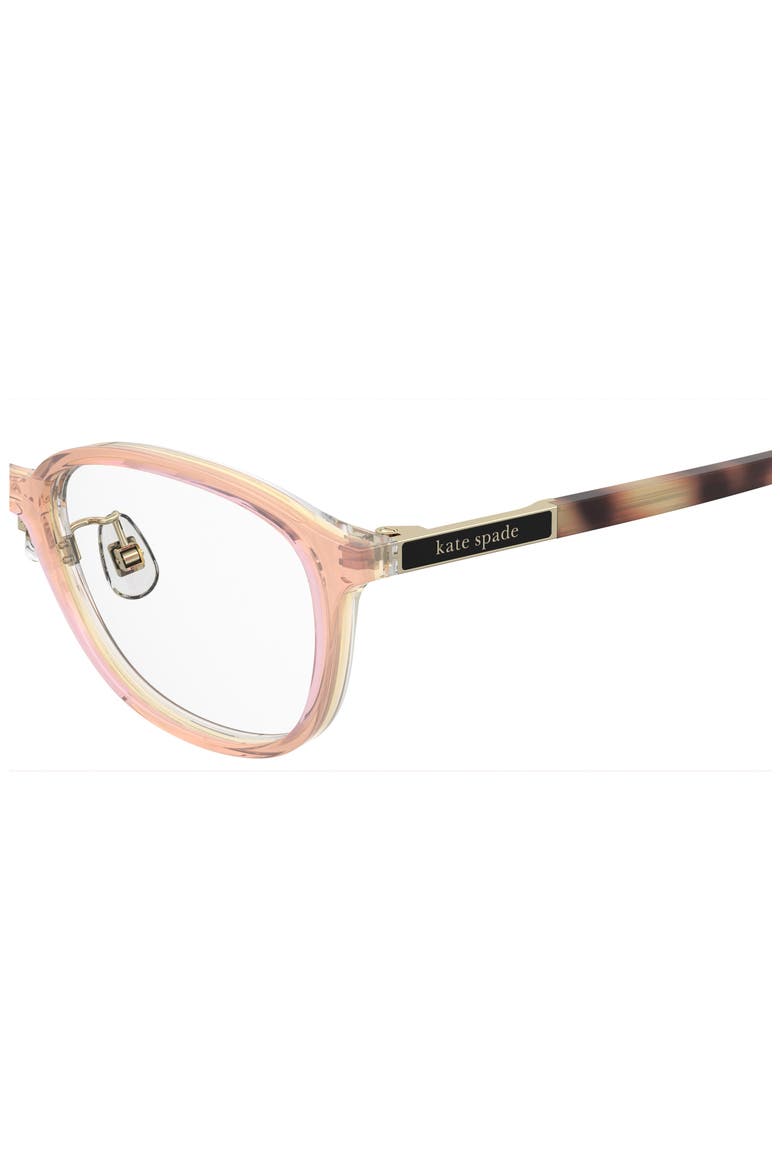 aisha 51mm oval optical glasses, Alternate, color, BROWN