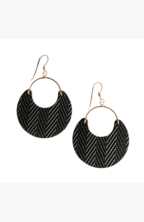 Nickel & Suede Ninas Leather Earrings In Multi