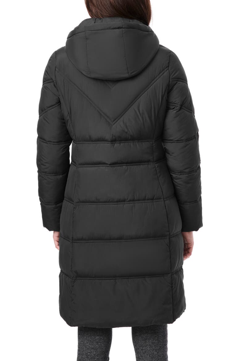 Walker Double Stitch Recycled Polyester Puffer Coat with Removable Bib, Alternate, color, BLACK