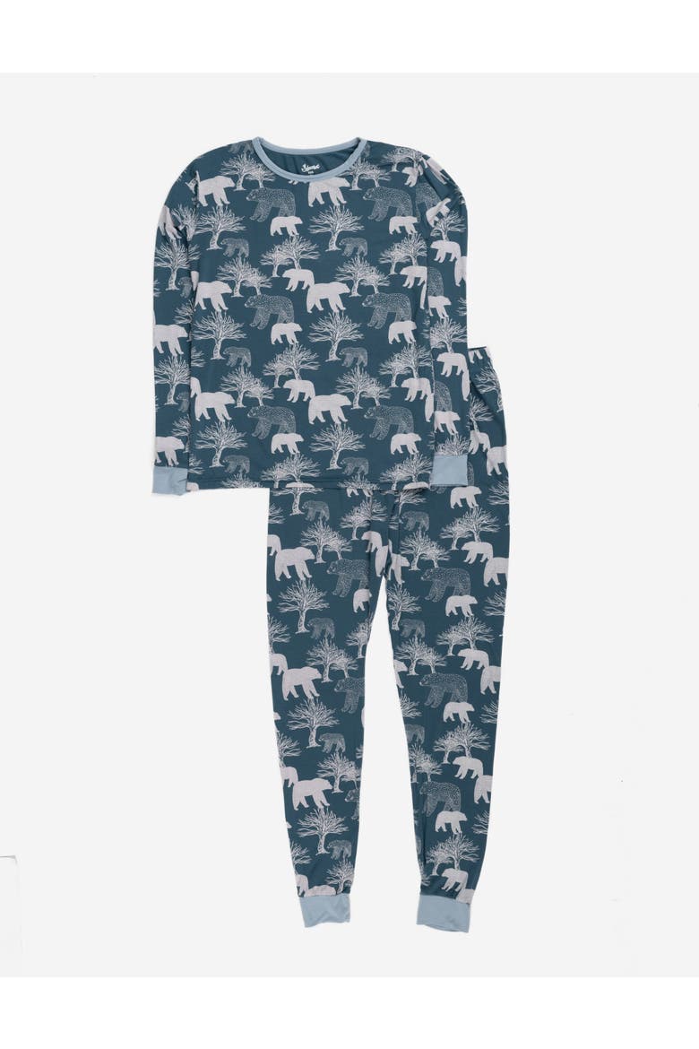 2-pc. Soft Stretch Viscose Matching Family Holiday Pajamas, Main, color, Polar Bear Blue