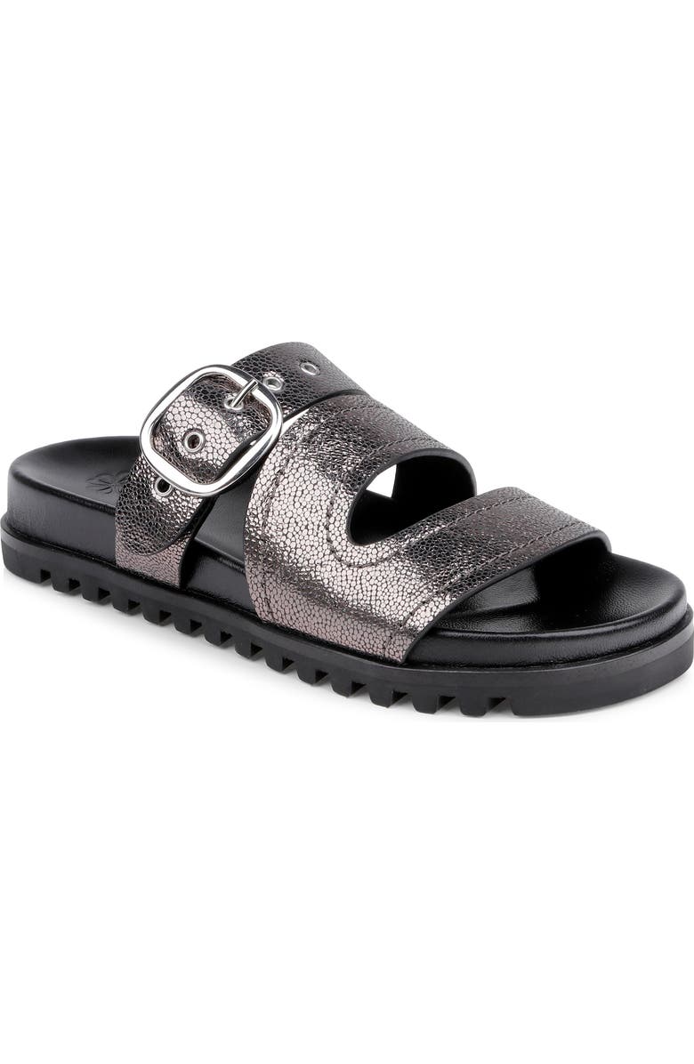 CLERAE Quasia Sandal, Main, color, Anthracite Metallic
