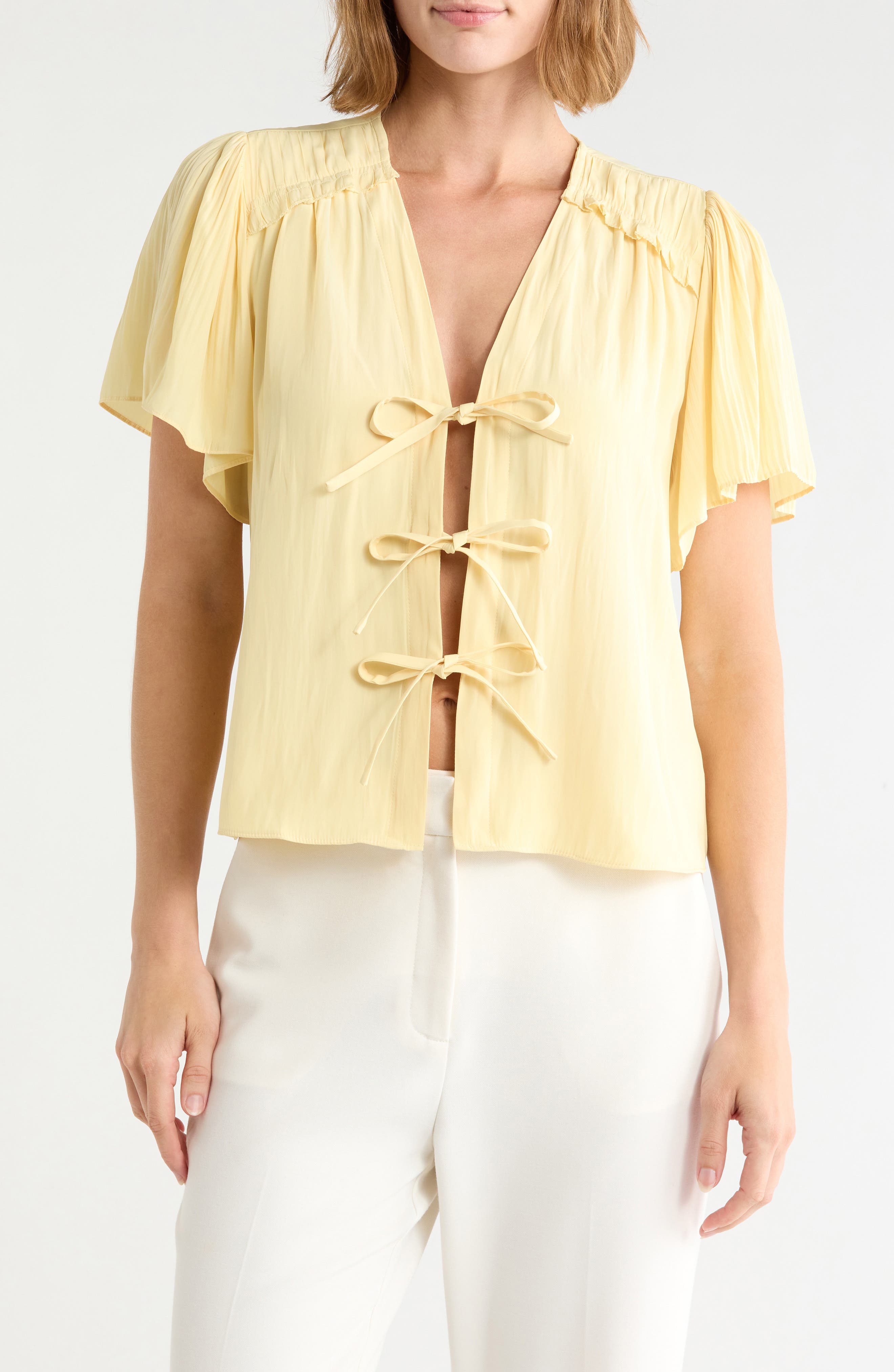 Selene Tie Front Crop Top
