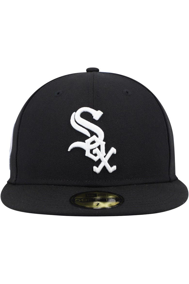 Men's New Era Black Chicago White Sox 9/11 Memorial Side Patch 59FIFTY Fitted Hat, Alternate, color, Black