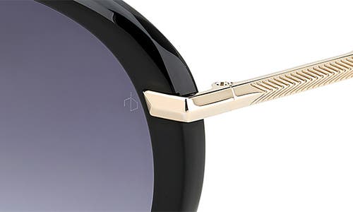 Rag & Bone 56mm Gradient Round Sunglasses In Black/grey Shaded