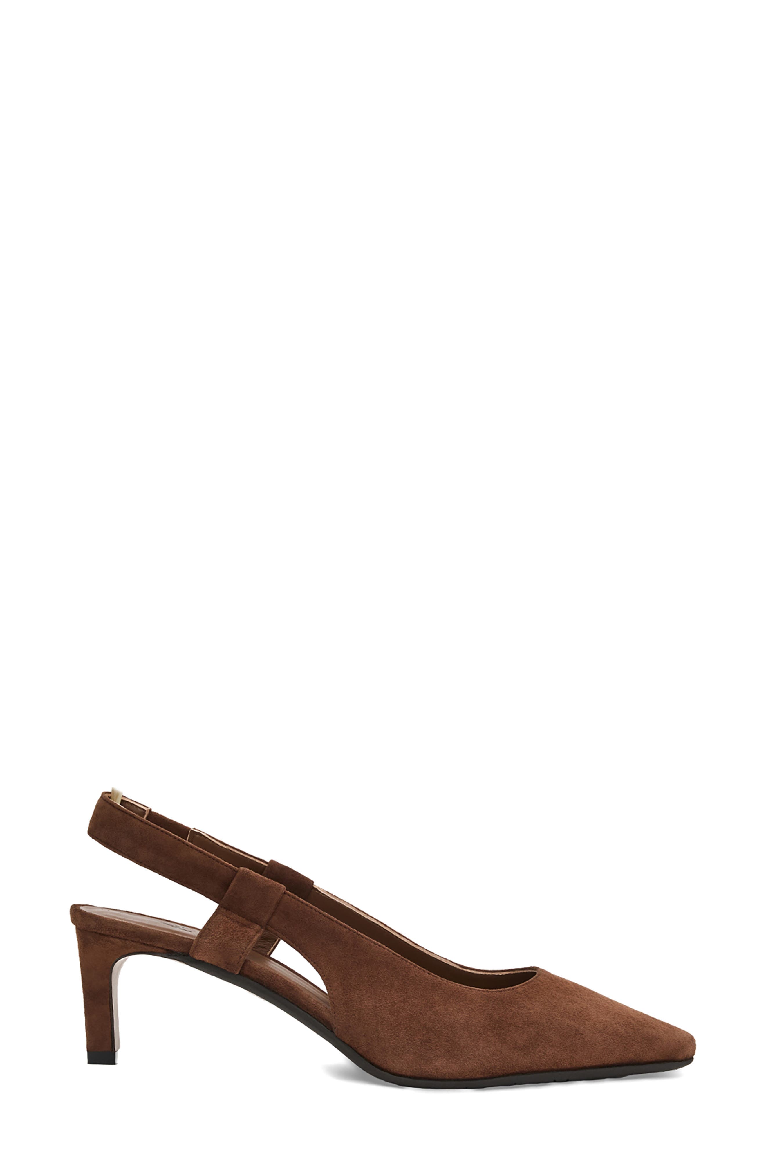 Charm Kitten Heel Waterproof Slingback Pump, Alternate, color, ESPRESSO SUEDE
