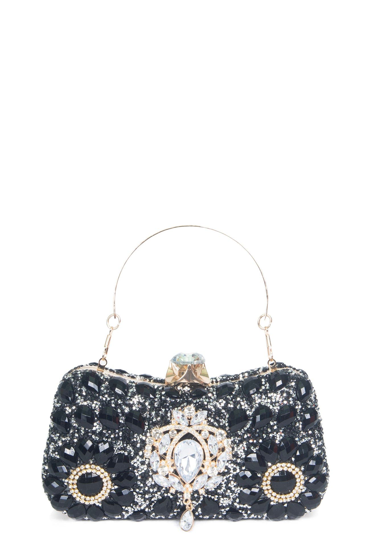 Lauren Lorraine Elegant Clutch, Main, color, Black