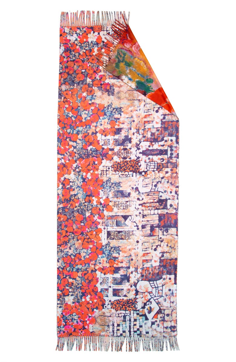 NATASHA Tasha Abstract Cotton & Cashmere Scarf, Alternate, color,