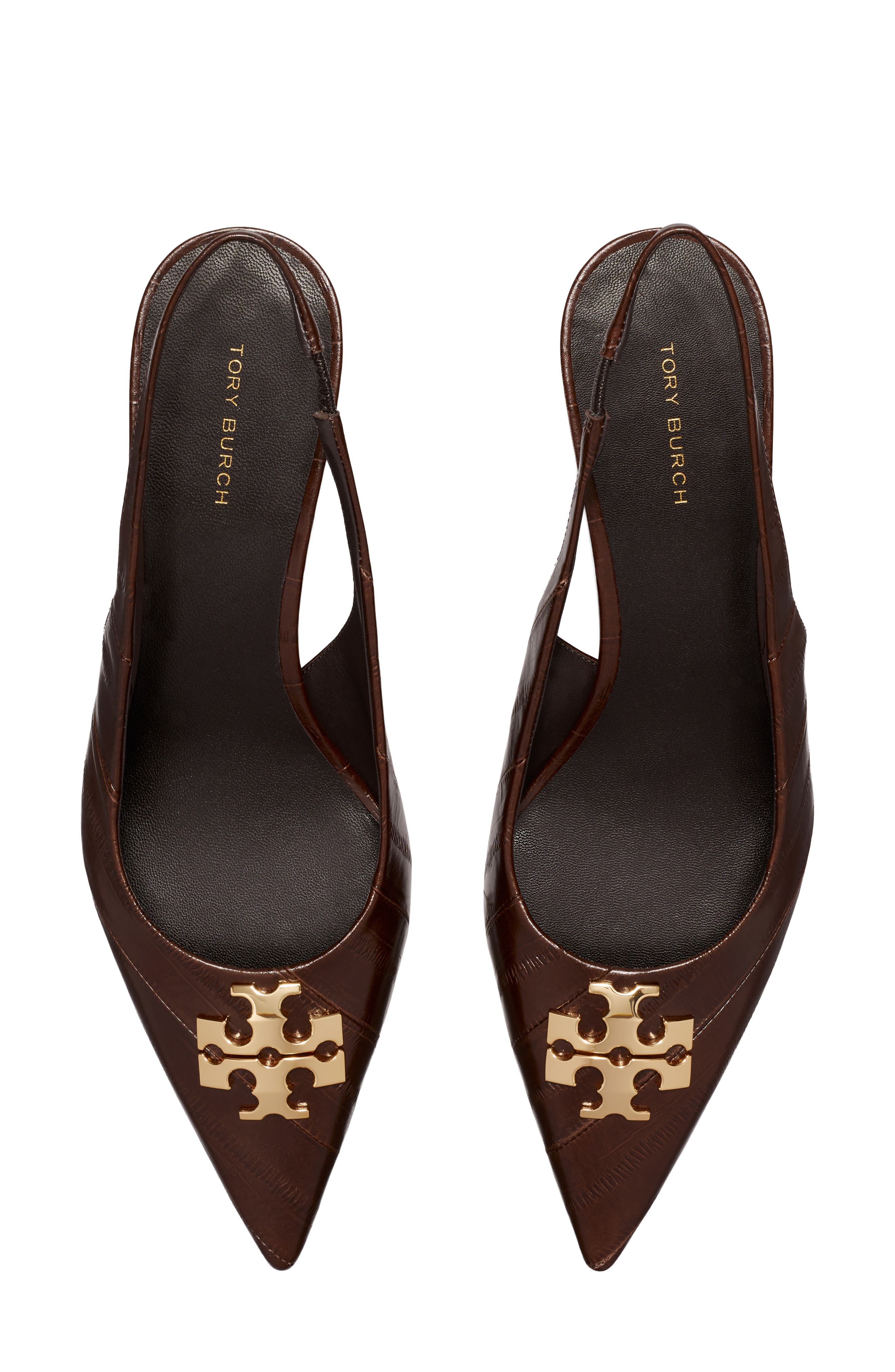 Charlie Slingback Pump, Alternate, color, DARK BROWN EEL