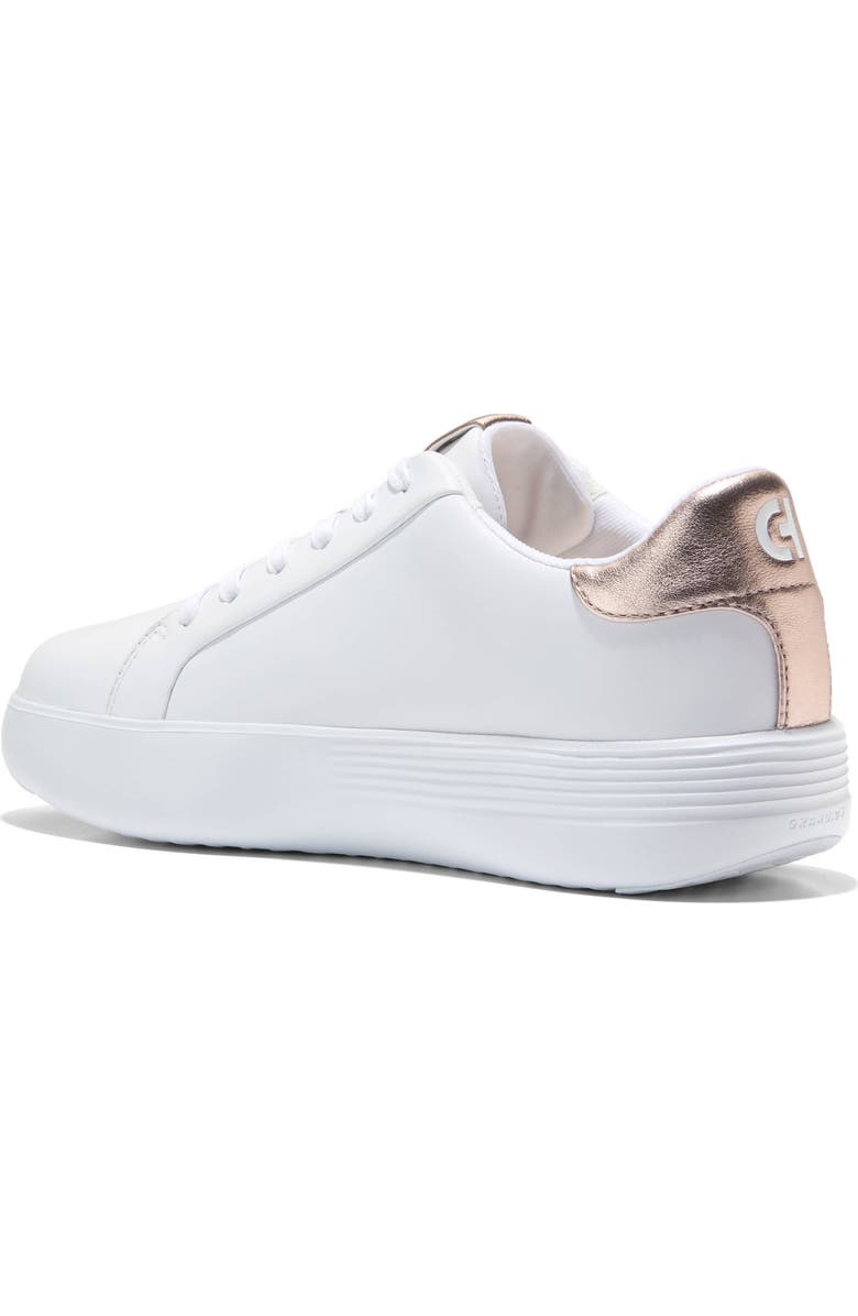 Cole Haan Grand Crosscourt Joy Platform Sneaker, Alternate, color, Optic White/ Rose Gold