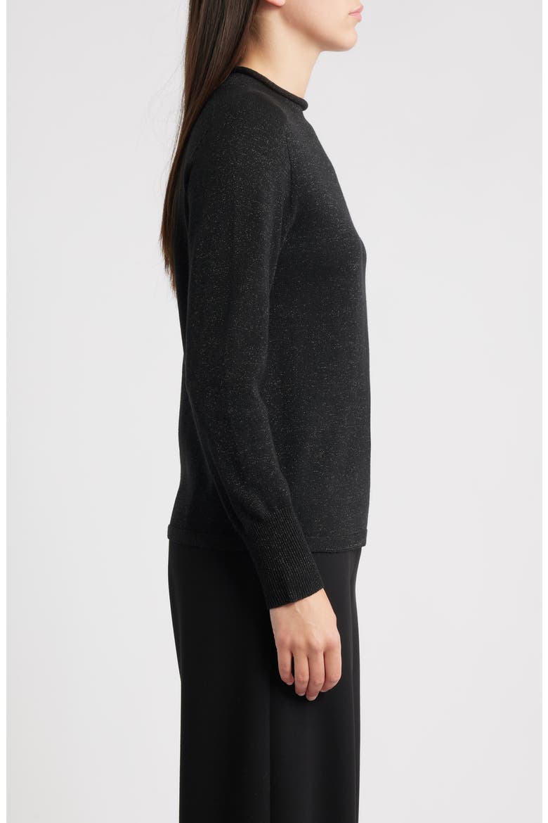 Lisa Metallic Sweater, Alternate, color, BLACK