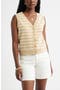 selected Tan White Stripe