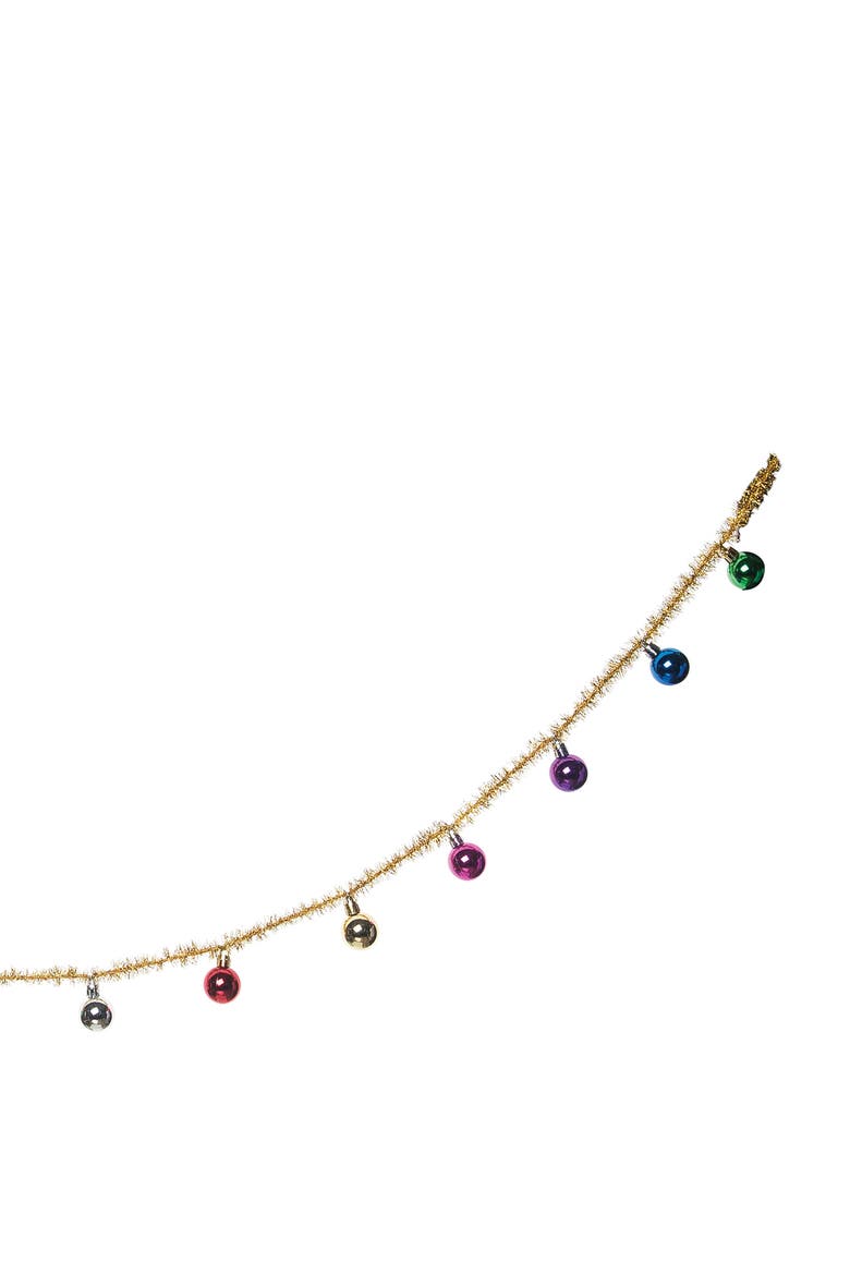 Multi Color Christmas Bulb Garland, Alternate, color, Gold